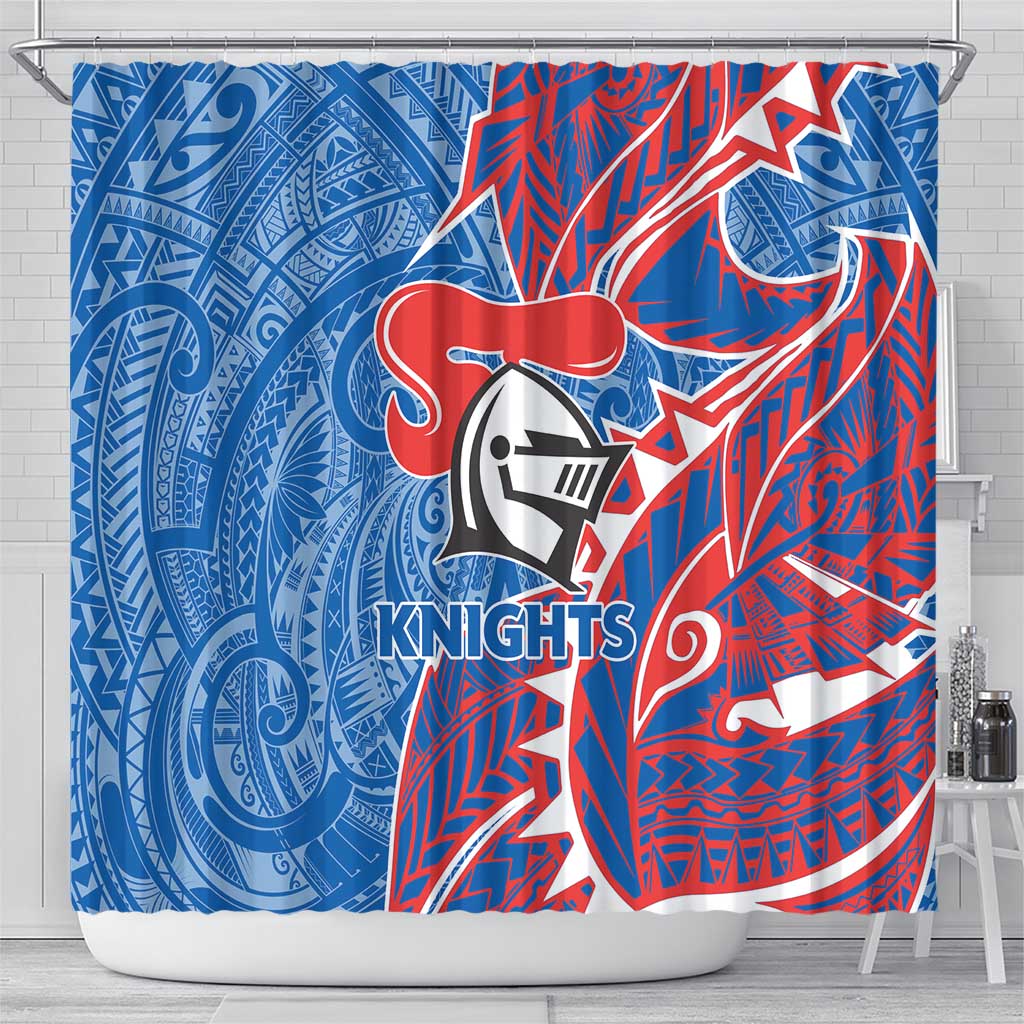 Newcastle Knights Shower Curtain Polynesian Tribal Tattoo Pacific Sport Art