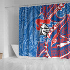 Newcastle Knights Shower Curtain Polynesian Tribal Tattoo Pacific Sport Art