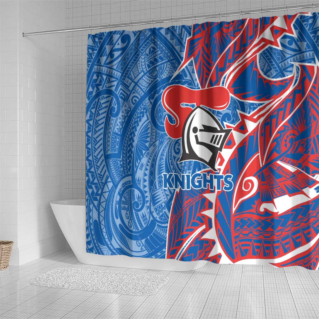 Newcastle Knights Shower Curtain Polynesian Tribal Tattoo Pacific Sport Art