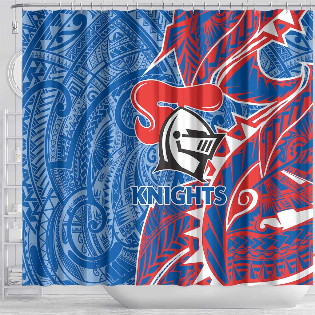 Newcastle Knights Shower Curtain Polynesian Tribal Tattoo Pacific Sport Art
