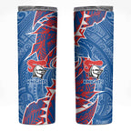 Newcastle Knights Skinny Tumbler Polynesian Tribal Tattoo Pacific Sport Art