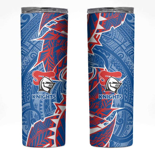 Newcastle Knights Skinny Tumbler Polynesian Tribal Tattoo Pacific Sport Art