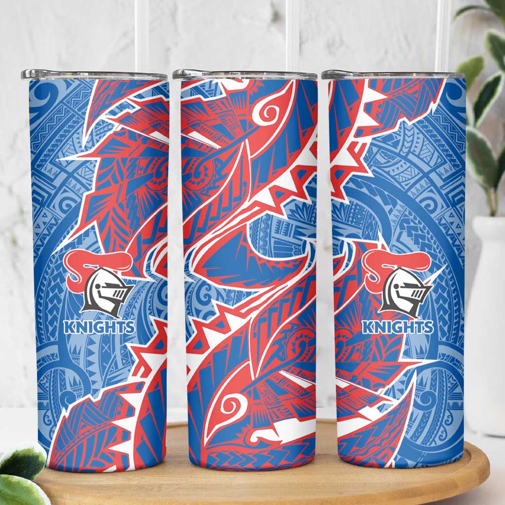 Newcastle Knights Skinny Tumbler Polynesian Tribal Tattoo Pacific Sport Art