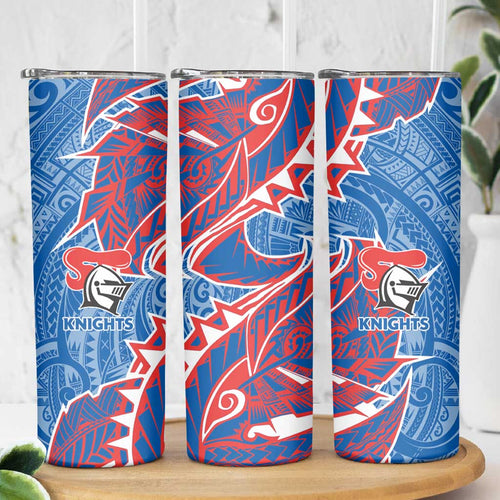 Newcastle Knights Skinny Tumbler Polynesian Tribal Tattoo Pacific Sport Art