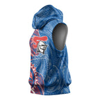 Newcastle Knights Sleeveless Hoodie Polynesian Tribal Tattoo Pacific Sport Art