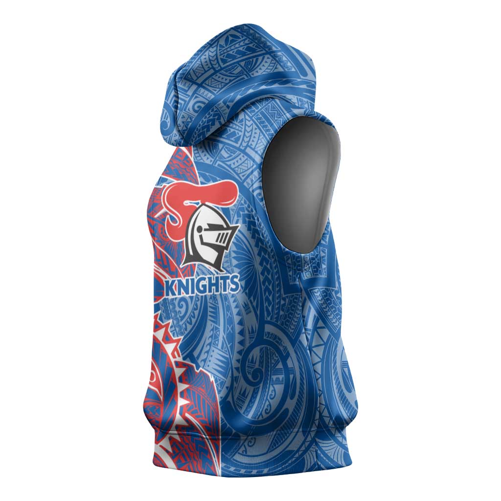 Newcastle Knights Sleeveless Hoodie Polynesian Tribal Tattoo Pacific Sport Art