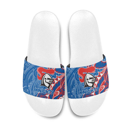 Newcastle Knights Slide Sandals Polynesian Tribal Tattoo Pacific Sport Art