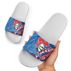 Newcastle Knights Slide Sandals Polynesian Tribal Tattoo Pacific Sport Art