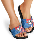 Newcastle Knights Slide Sandals Polynesian Tribal Tattoo Pacific Sport Art