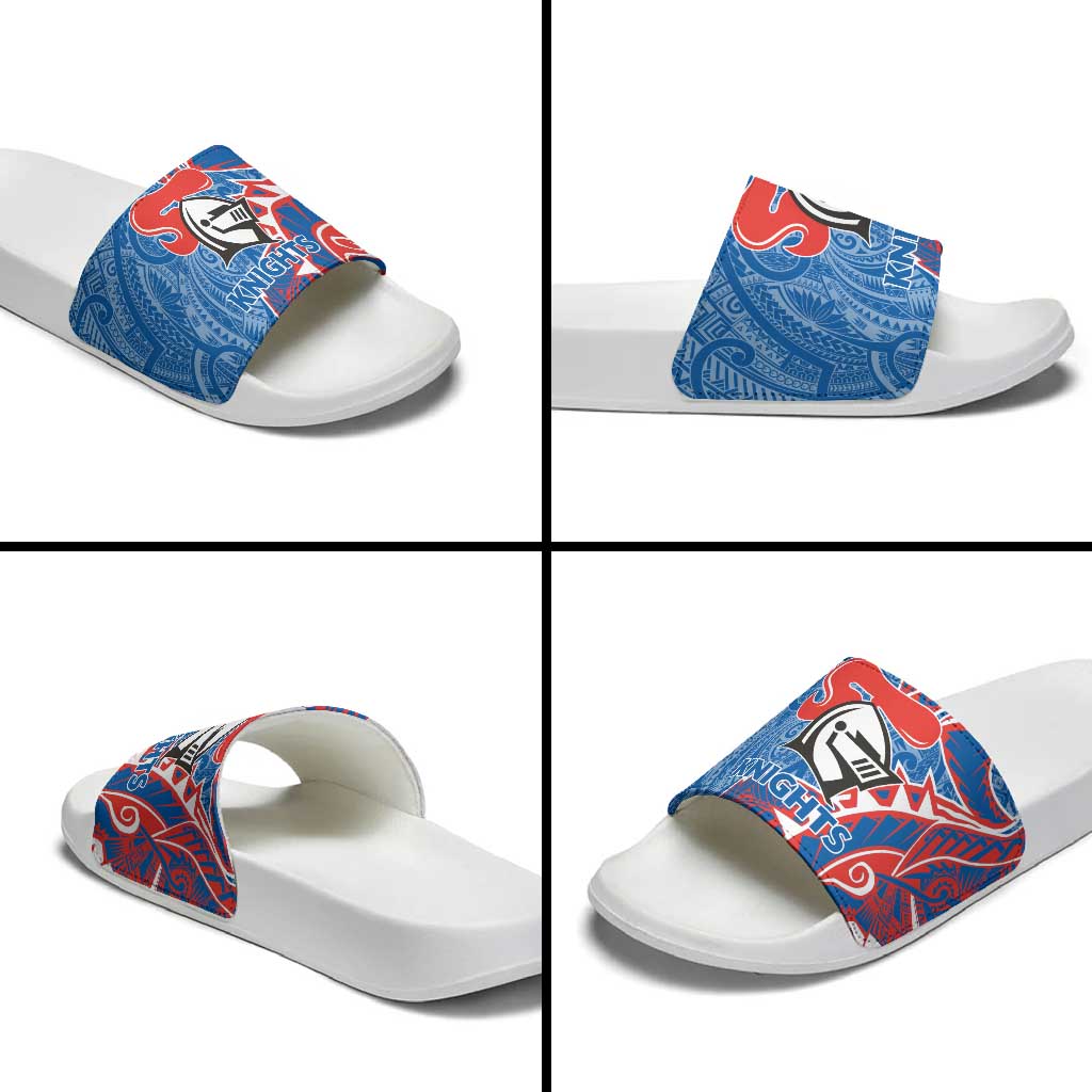Newcastle Knights Slide Sandals Polynesian Tribal Tattoo Pacific Sport Art