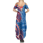 Newcastle Knights Summer Maxi Dress Polynesian Tribal Tattoo Pacific Sport Art