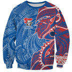 Newcastle Knights Sweatshirt Polynesian Tribal Tattoo Pacific Sport Art