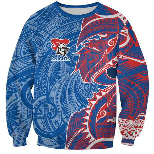 Newcastle Knights Sweatshirt Polynesian Tribal Tattoo Pacific Sport Art
