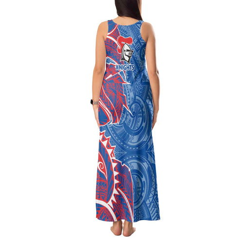 Newcastle Knights Tank Maxi Dress Polynesian Tribal Tattoo Pacific Sport Art