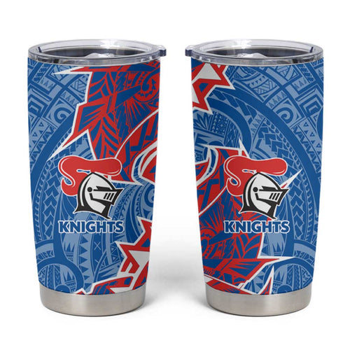 Newcastle Knights Tumbler Cup Polynesian Tribal Tattoo Pacific Sport Art