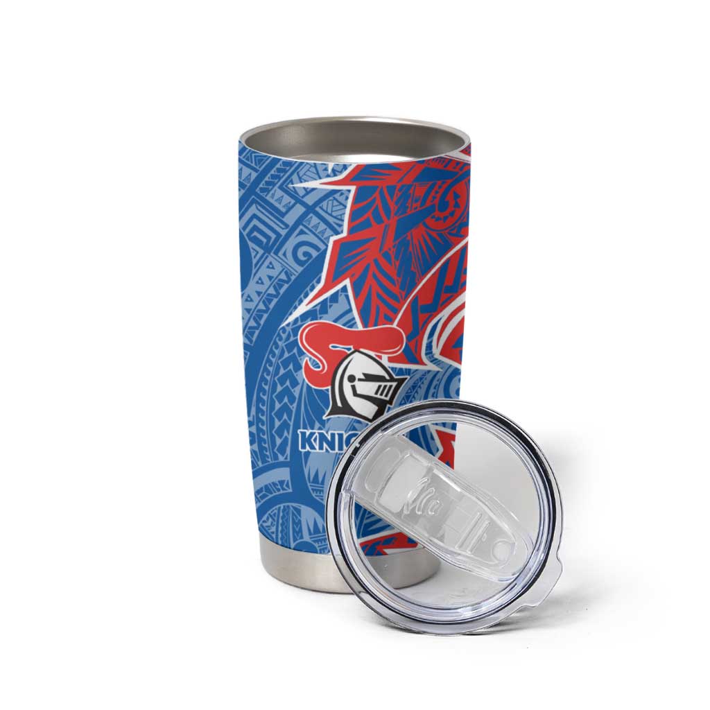 Newcastle Knights Tumbler Cup Polynesian Tribal Tattoo Pacific Sport Art