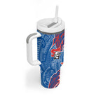Newcastle Knights Tumbler With Handle Polynesian Tribal Tattoo Pacific Sport Art