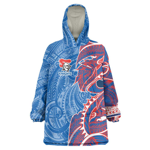 Newcastle Knights Wearable Blanket Hoodie Polynesian Tribal Tattoo Pacific Sport Art