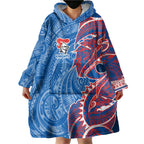 Newcastle Knights Wearable Blanket Hoodie Polynesian Tribal Tattoo Pacific Sport Art