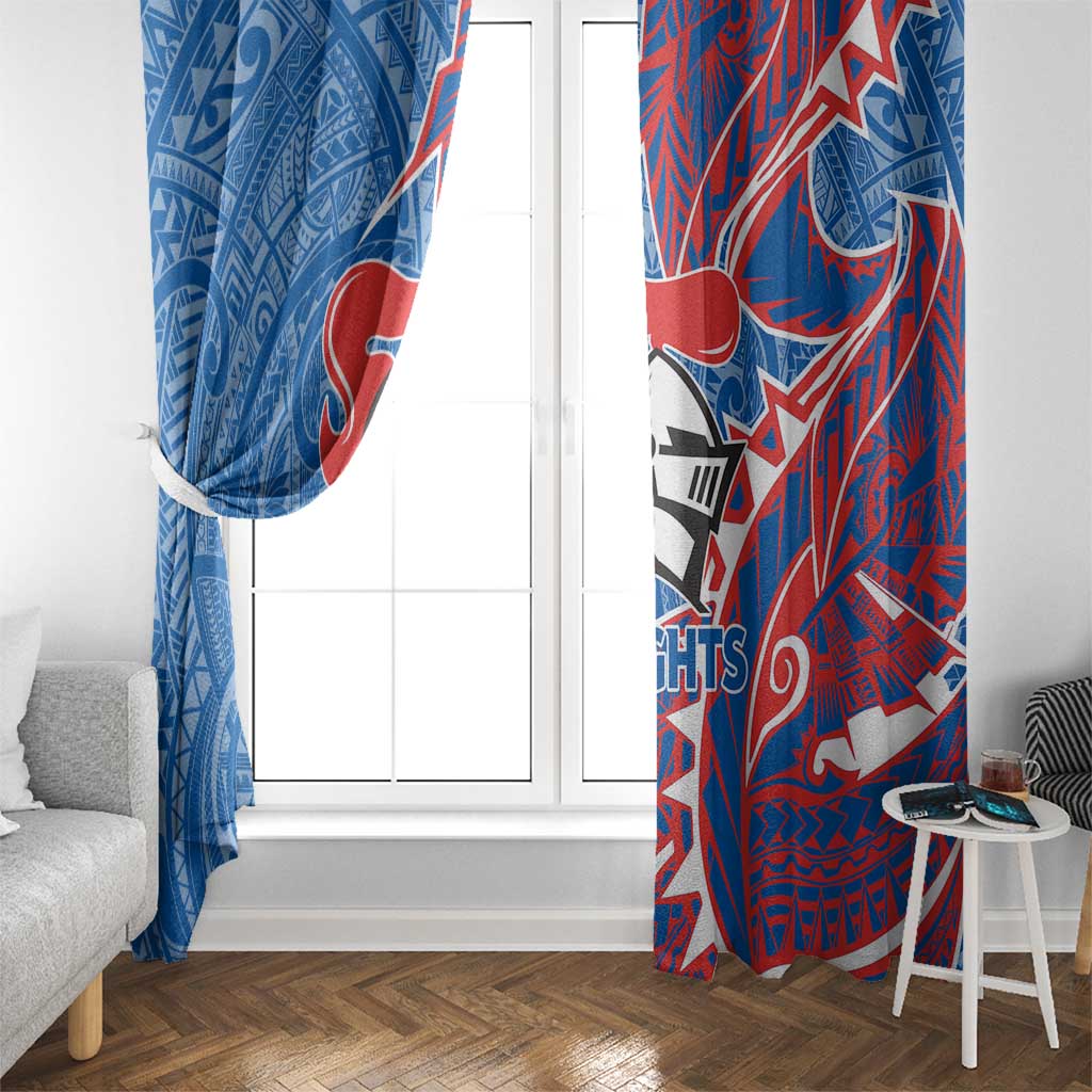 Newcastle Knights Window Curtain Polynesian Tribal Tattoo Pacific Sport Art