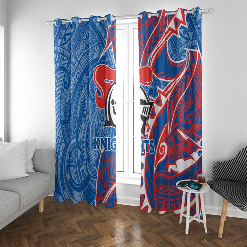 Newcastle Knights Window Curtain Polynesian Tribal Tattoo Pacific Sport Art