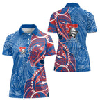 Newcastle Knights Women Polo Shirt Polynesian Tribal Tattoo Pacific Sport Art