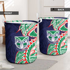 New Zealand Warriors Laundry Basket Polynesian Tribal Tattoo Pacific Sport Art