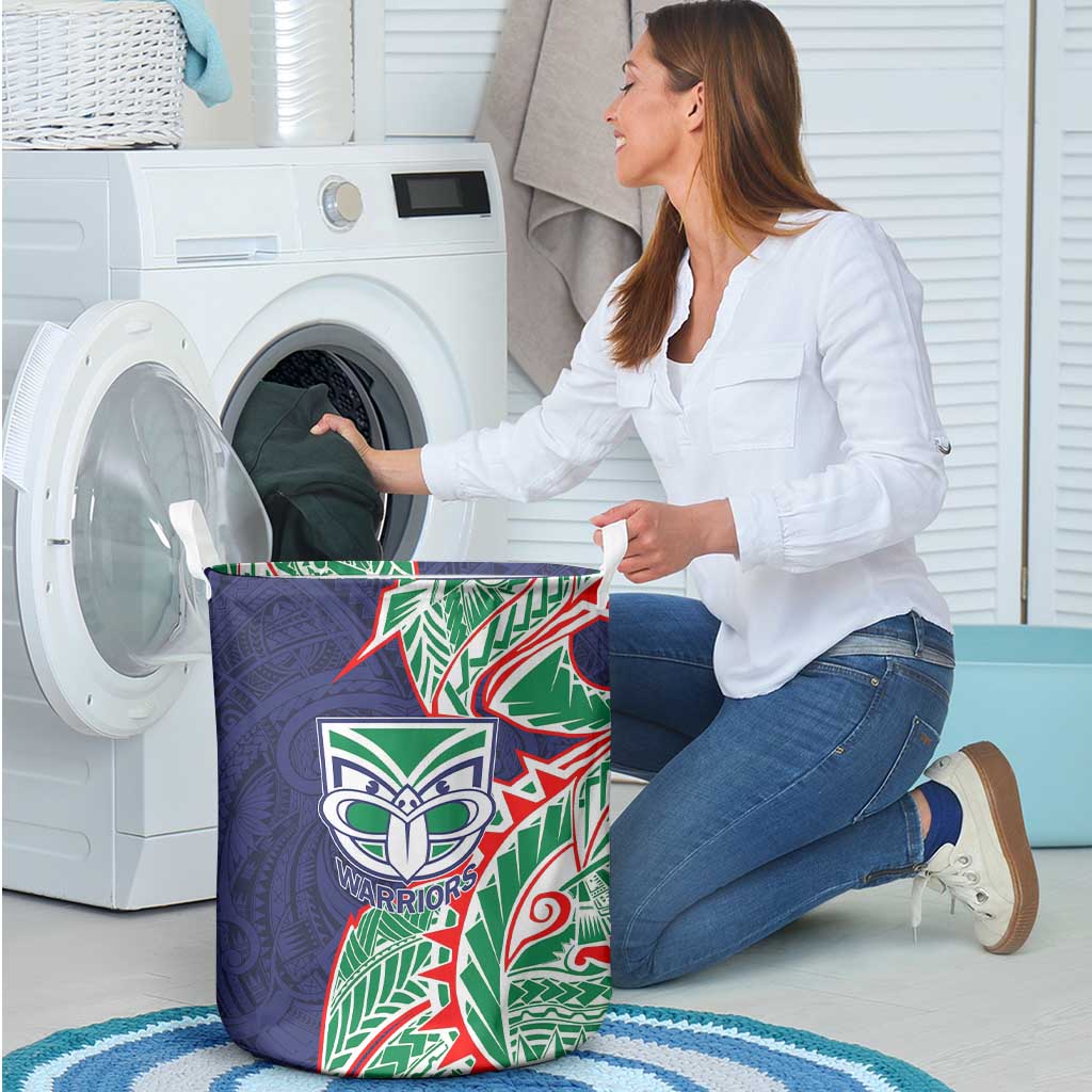 New Zealand Warriors Laundry Basket Polynesian Tribal Tattoo Pacific Sport Art