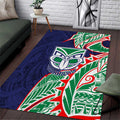 New Zealand Warriors Area Rug Polynesian Tribal Tattoo Pacific Sport Art