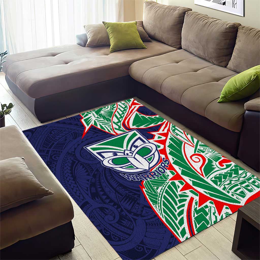New Zealand Warriors Area Rug Polynesian Tribal Tattoo Pacific Sport Art