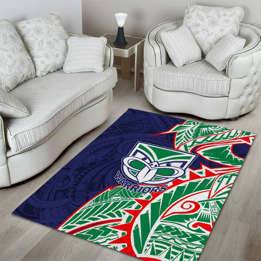 New Zealand Warriors Area Rug Polynesian Tribal Tattoo Pacific Sport Art