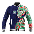 New Zealand Warriors Baseball Jacket Polynesian Tribal Tattoo Pacific Sport Art