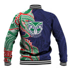 New Zealand Warriors Baseball Jacket Polynesian Tribal Tattoo Pacific Sport Art