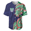 New Zealand Warriors Baseball Jersey Polynesian Tribal Tattoo Pacific Sport Art