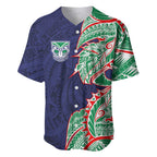 New Zealand Warriors Baseball Jersey Polynesian Tribal Tattoo Pacific Sport Art