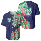 New Zealand Warriors Baseball Jersey Polynesian Tribal Tattoo Pacific Sport Art