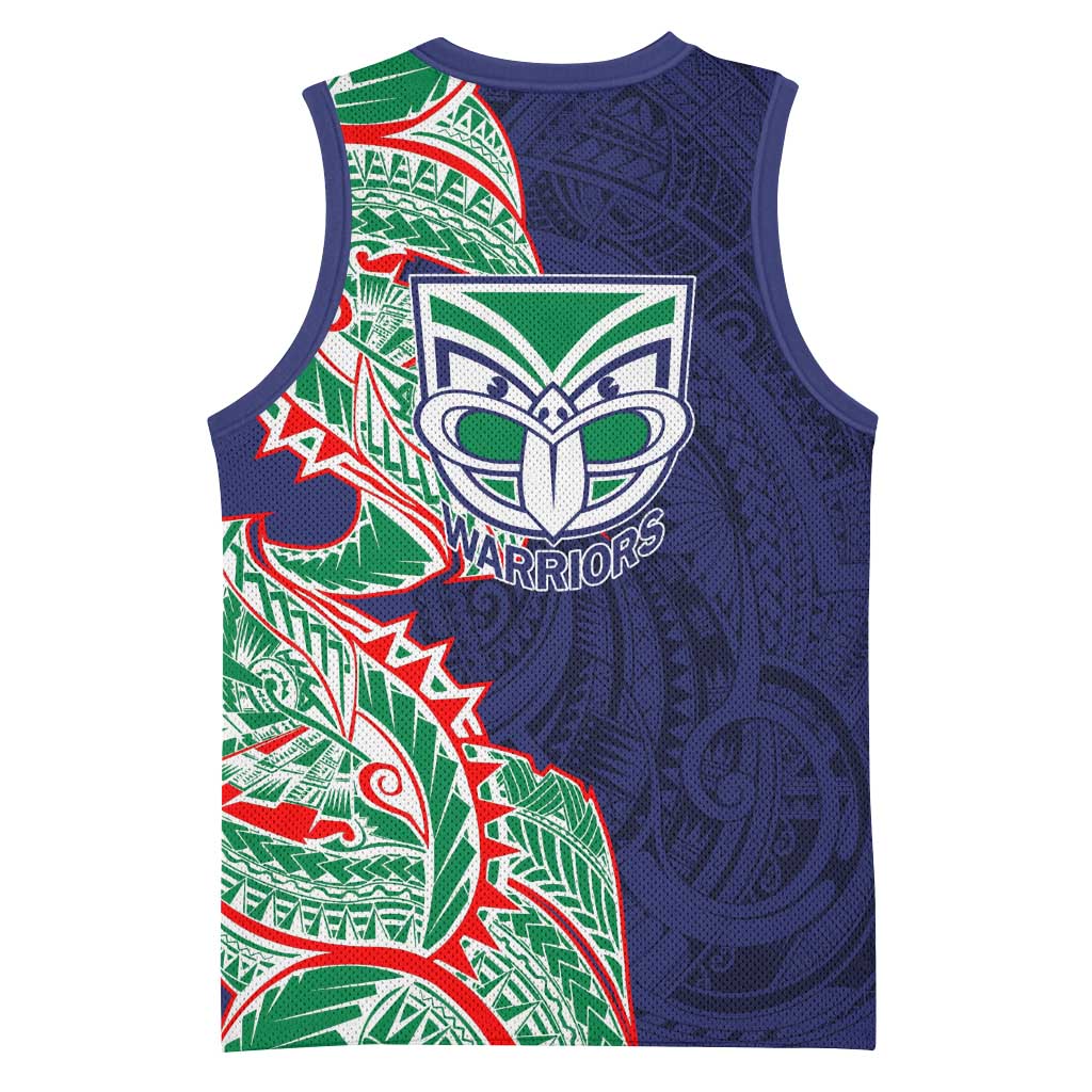 New Zealand Warriors Basketball Jersey Polynesian Tribal Tattoo Pacific Sport Art