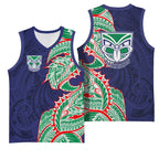 New Zealand Warriors Basketball Jersey Polynesian Tribal Tattoo Pacific Sport Art