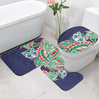 New Zealand Warriors Bathroom Set Polynesian Tribal Tattoo Pacific Sport Art