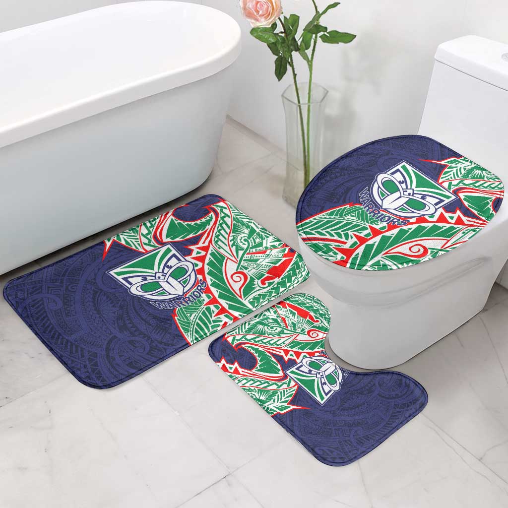 New Zealand Warriors Bathroom Set Polynesian Tribal Tattoo Pacific Sport Art