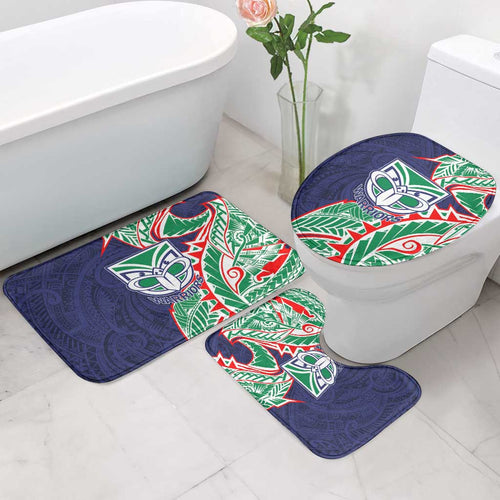 New Zealand Warriors Bathroom Set Polynesian Tribal Tattoo Pacific Sport Art