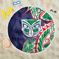 New Zealand Warriors Beach Blanket Polynesian Tribal Tattoo Pacific Sport Art