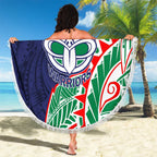 New Zealand Warriors Beach Blanket Polynesian Tribal Tattoo Pacific Sport Art