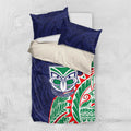 New Zealand Warriors Bedding Set Polynesian Tribal Tattoo Pacific Sport Art