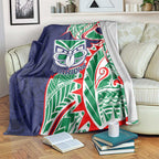New Zealand Warriors Blanket Polynesian Tribal Tattoo Pacific Sport Art