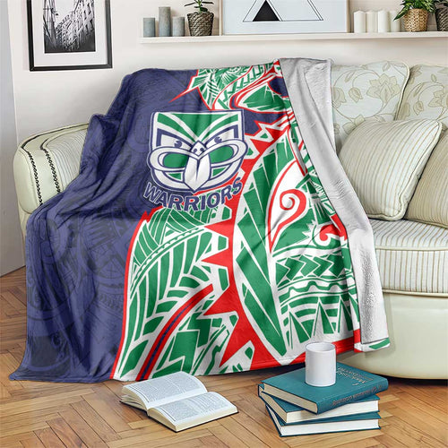 New Zealand Warriors Blanket Polynesian Tribal Tattoo Pacific Sport Art