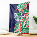 New Zealand Warriors Blanket Polynesian Tribal Tattoo Pacific Sport Art
