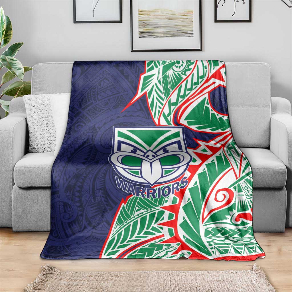 New Zealand Warriors Blanket Polynesian Tribal Tattoo Pacific Sport Art