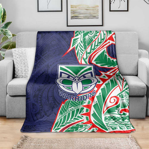 New Zealand Warriors Blanket Polynesian Tribal Tattoo Pacific Sport Art