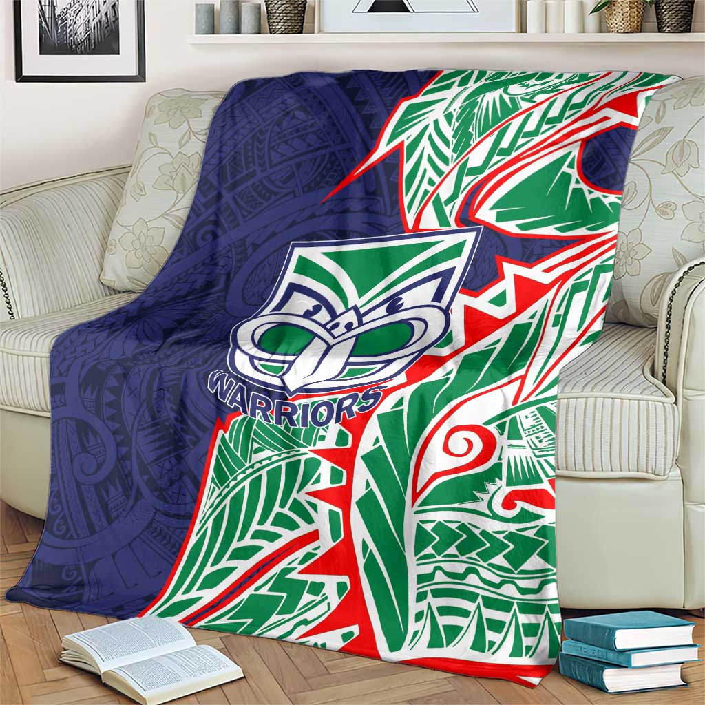 New Zealand Warriors Blanket Polynesian Tribal Tattoo Pacific Sport Art